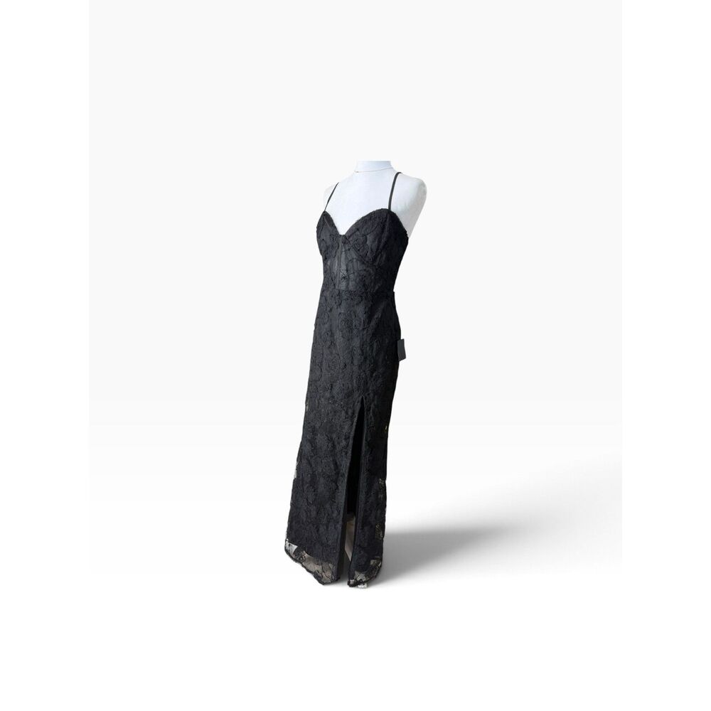 Lulus Black Lace Floral Sleeveless Maxi Dress XXL - Picture 6 of 12